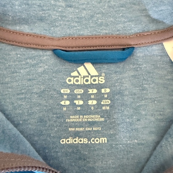 Adidas Men’s Blue Performance Track Jacket – Full Zip, Size M - Picture 2 of 3
